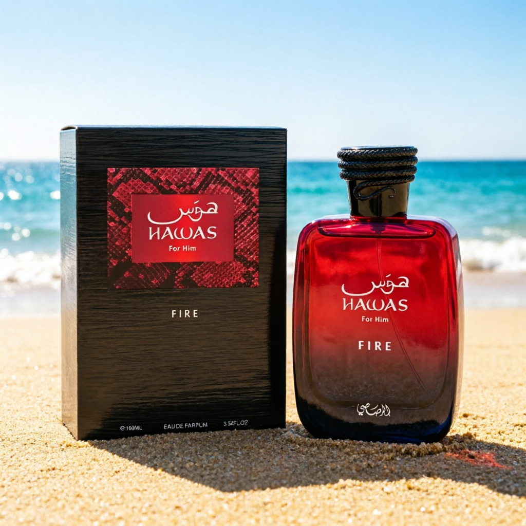 Rasasi Hawas Fire EDP 100ML: 男性向けの強烈なスパイシーな香り、持続性の男性的な香水