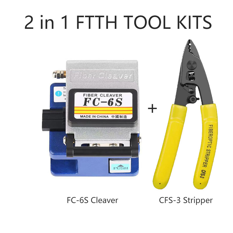 FTTH 光ファイバーツールキット 2 In1 FC-6S クリーバー CFS-3 ストリッパー FTTH コールド接続光ファイバーケーブル切断ナイフツール