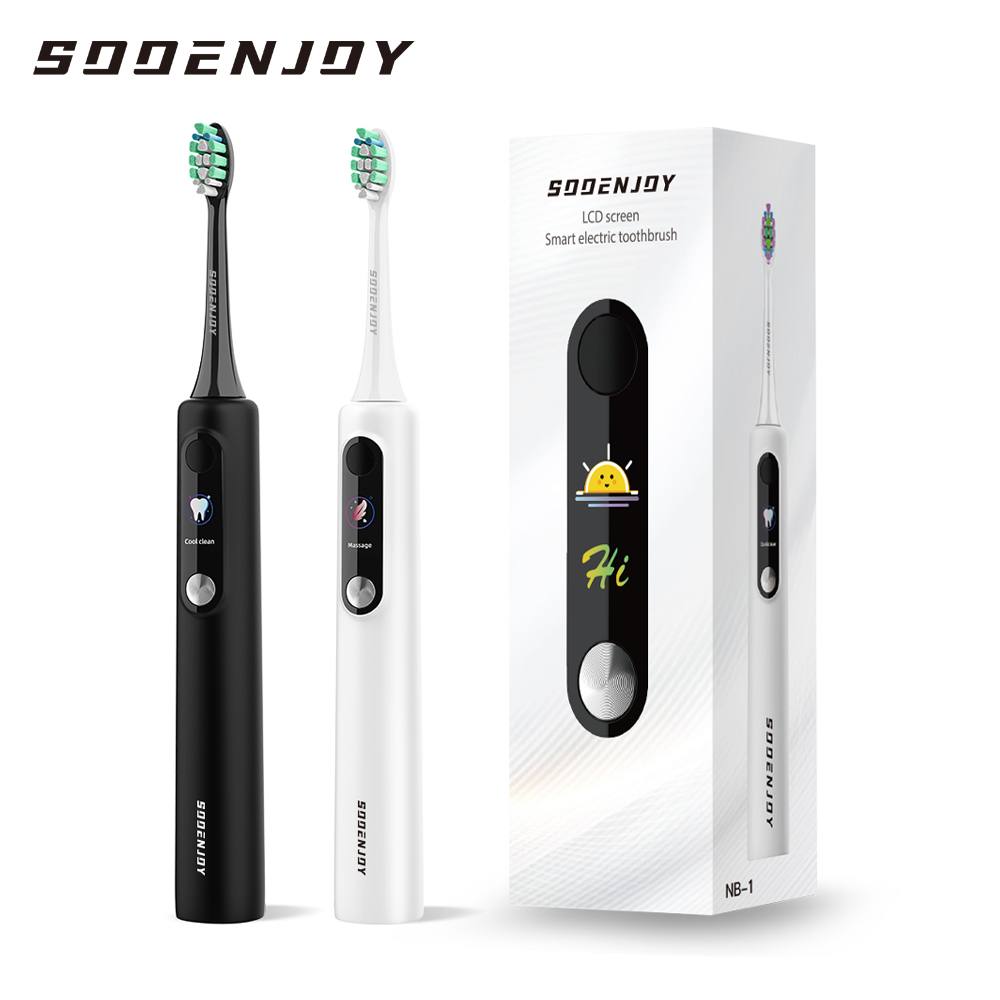 SOOENJOY ソニック電動歯ブラシスマート液晶画面ソニック歯ブラシ DIY モード自動クリーナー大人 NB-1 歯ブラシ