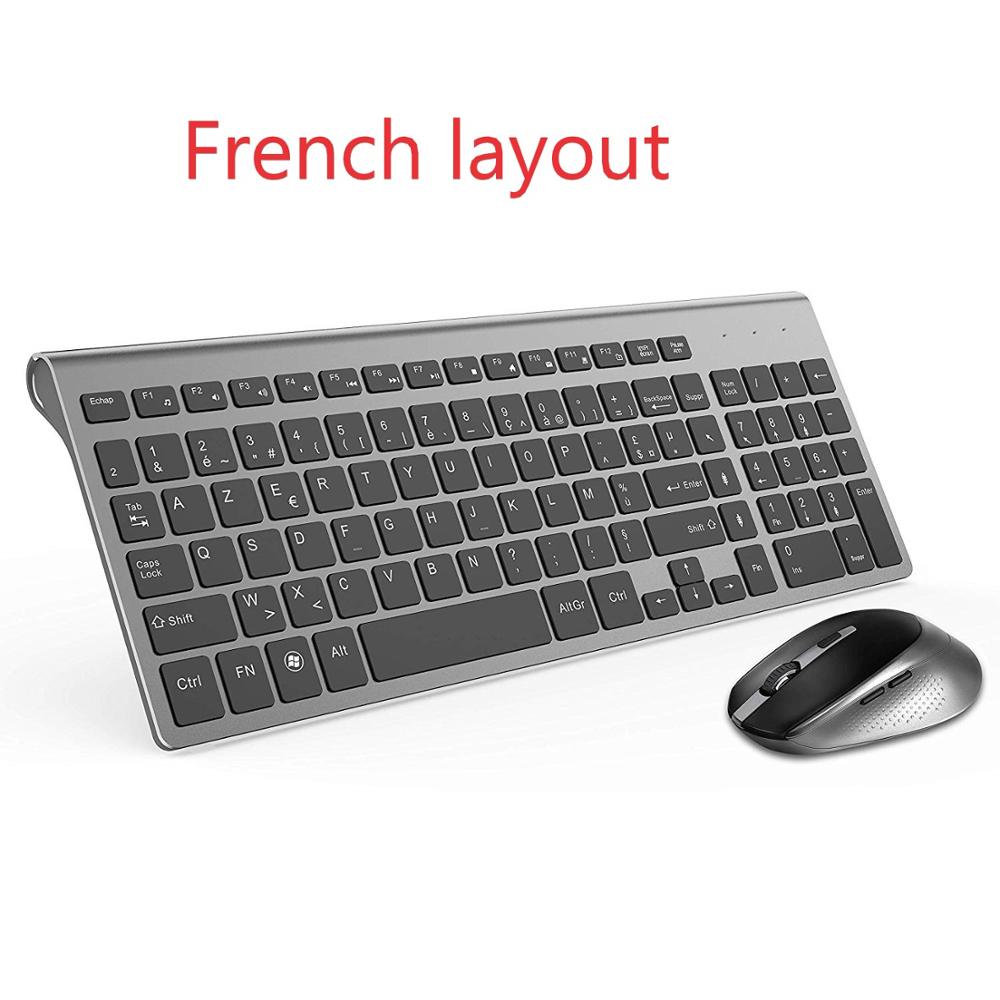 フランス語キーボード ワイヤレス マウス azerty ゲーム PC プレーヤー IMAC TV フランス語キーボード マウス ワイヤレス ゲーム キーボードに適しています