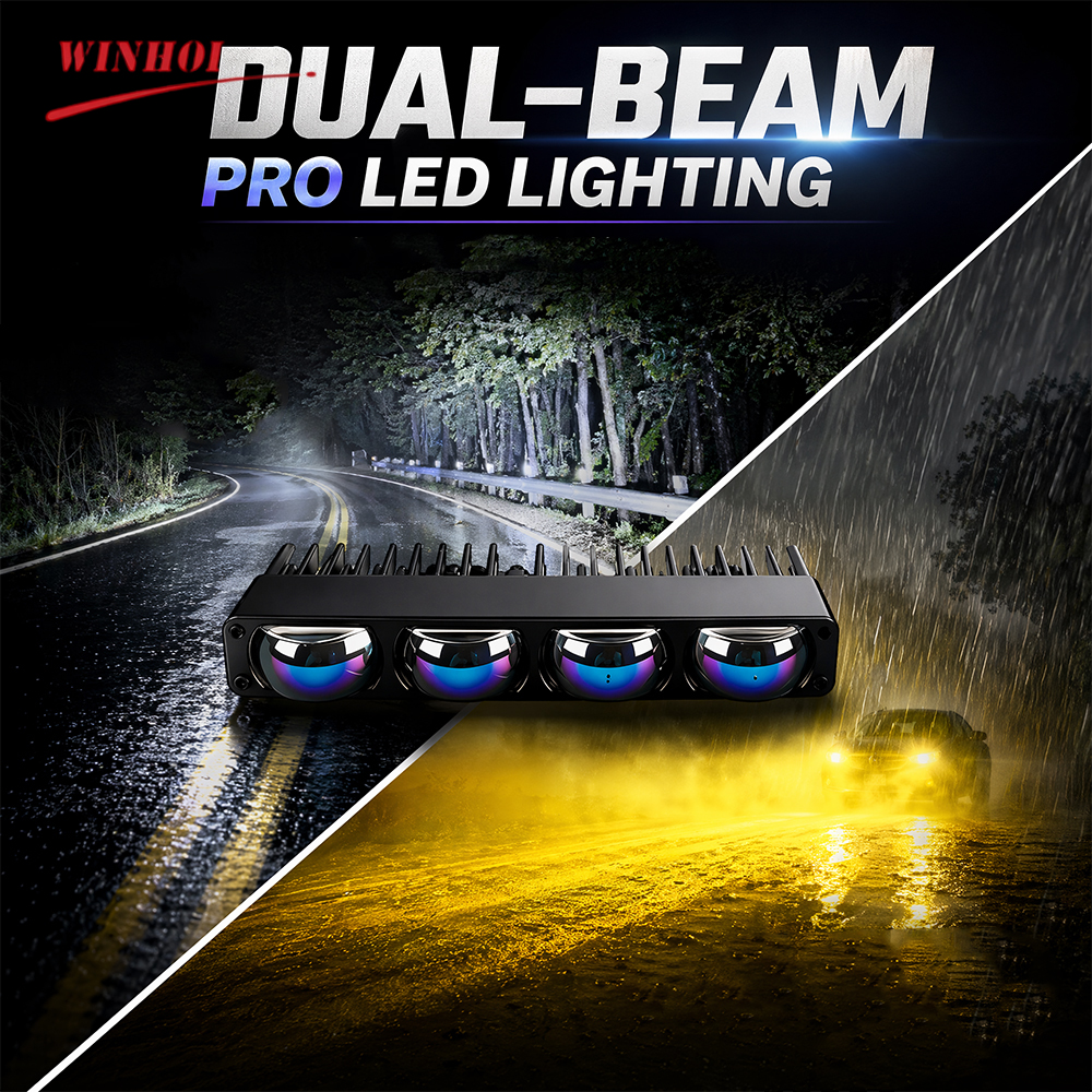 車グリル Led バー 12-24V ユニバーサル Led ライトバーホワイトアンバードライビングフォグランプ 4x4 オフロードスポットライト自動車 SUV オートバイ