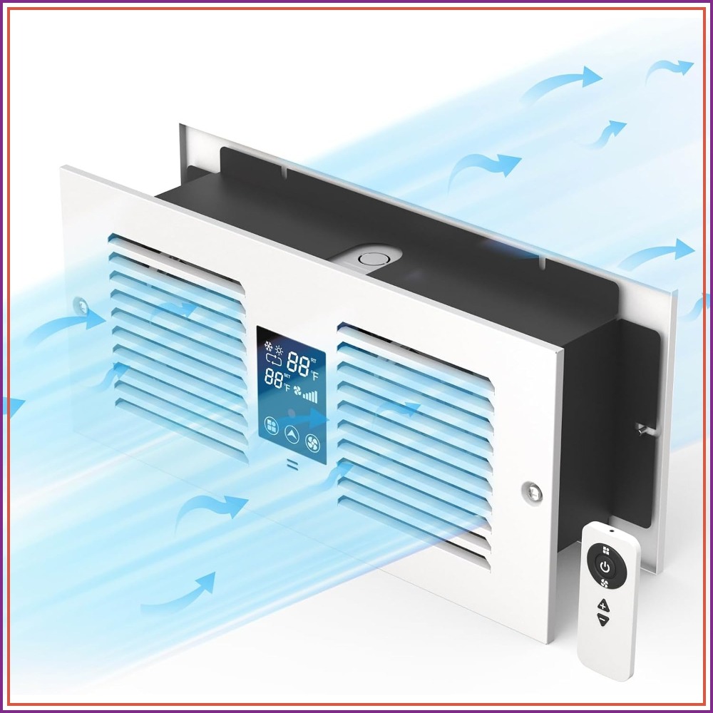 Room to Room Fan with Remote, 300CFM Through Wall Vent Fan, 5-Speed, Temp Control, for Kitchen/Laundry