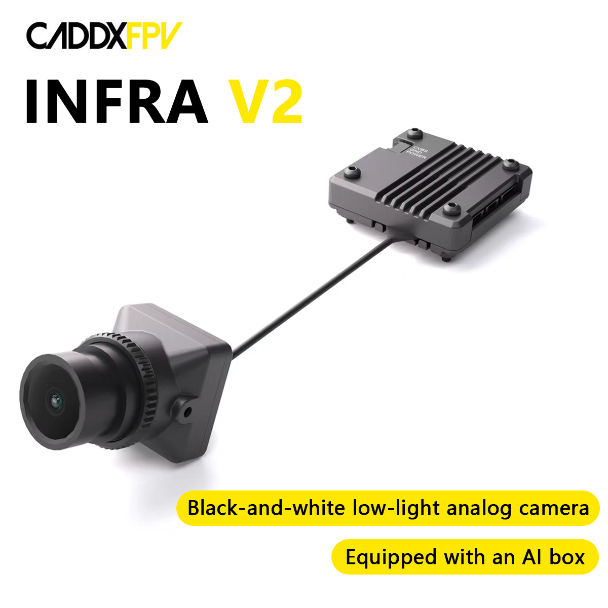 CADDX Infra V2 1500TVL アナログ FPV カメラ 無光ナイトビジョン 0 ルクス スーパー WDR 131° FOV FPV ドローン用