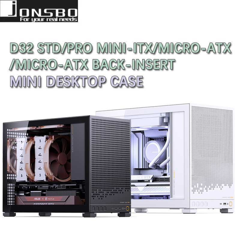 JONSBO D32 STD/PRO バージョン MINI-ITX/M-ATX/M-ATX 用 MINI デスクトップケース背面挿入マザーボードサポート 240mm 水冷