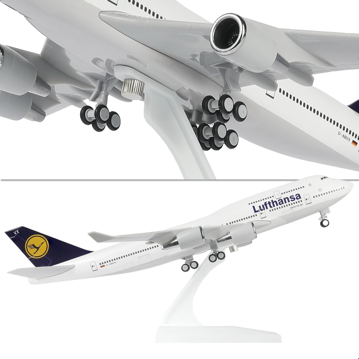 30 センチメートルダイキャスト樹脂飛行機モデル 1/240 スケールルフトハンザ B747 ディスプレイスタンドホイールグッズ航空機航空ギフト用