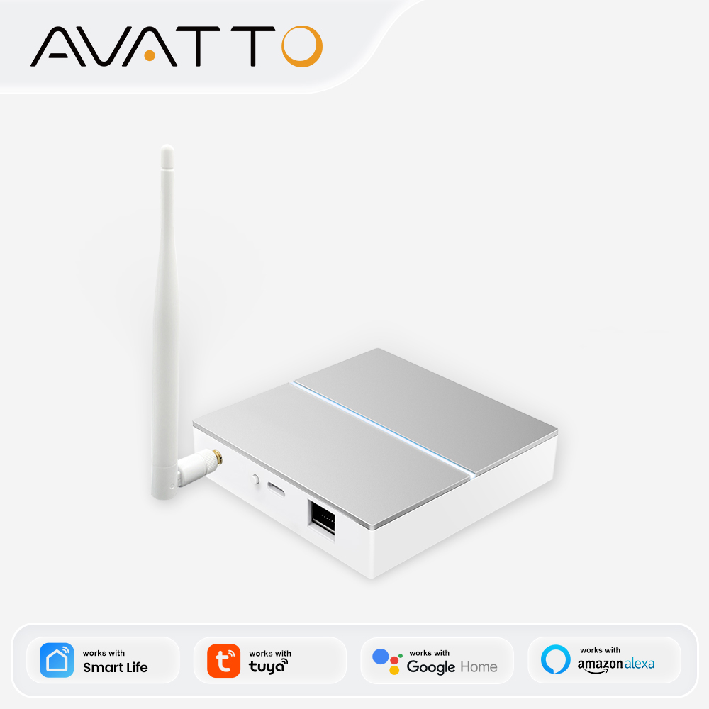 AVATTO Tuya ZigBee ゲートウェイ アンテナ付き スマート ゲートウェイ ブリッジ 有線メッシュ ハブ ホーム オートメーション Alexa Google Home と連携