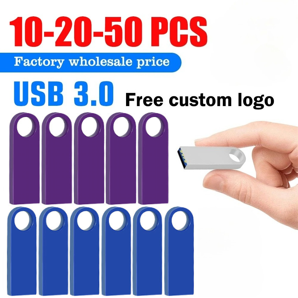 10/20/50PCS LOT Free Custom LOGO Metal USB Flash Drive Pen Drive 8GB 16GB 32GB 64GB High Speed Usb Stick 3. 0 флешка Pendrive
