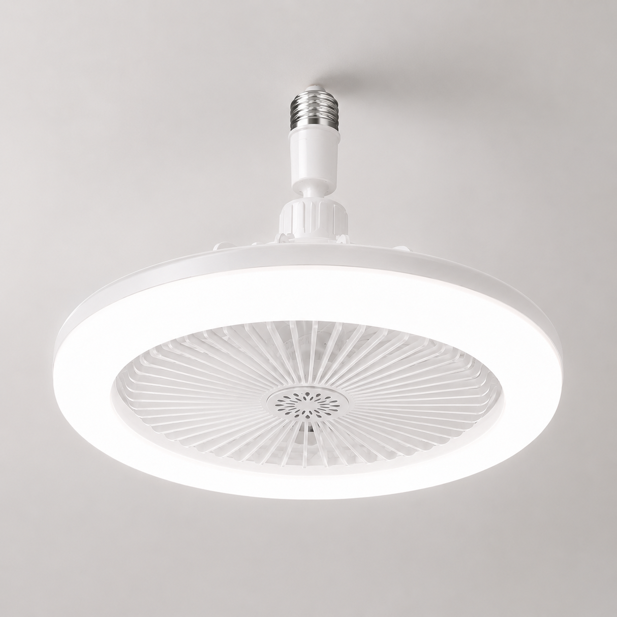 3 in 1 E27 シーリングファンライト リモコン付き 回転式 LED ランプコンバーターベース 寝室 リビングルーム キッチン ホームデコレーション