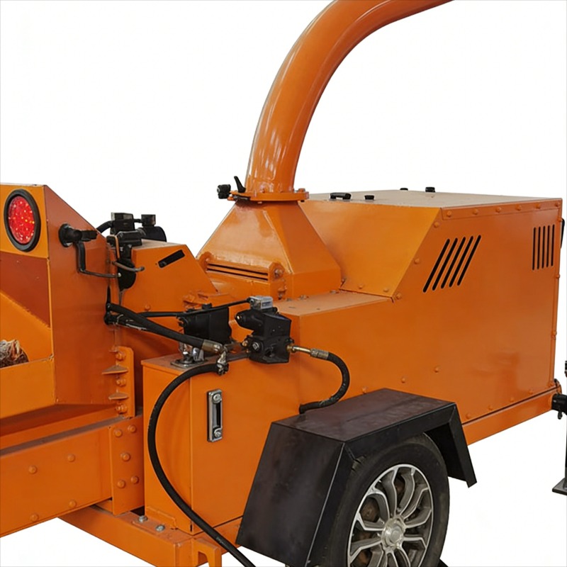 Customized Diesel Hydraulic Feed Wood Chipper Branch Crusher Disc Wood Chipper Farm Use
