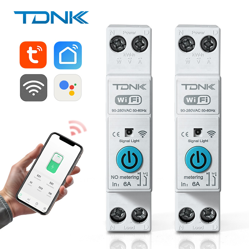 TDNK TUYAWiFi スマートサーキットブレーカー 63A スマート MCB リモートコントロールタイマースイッチ過負荷短絡保護スマートホーム用