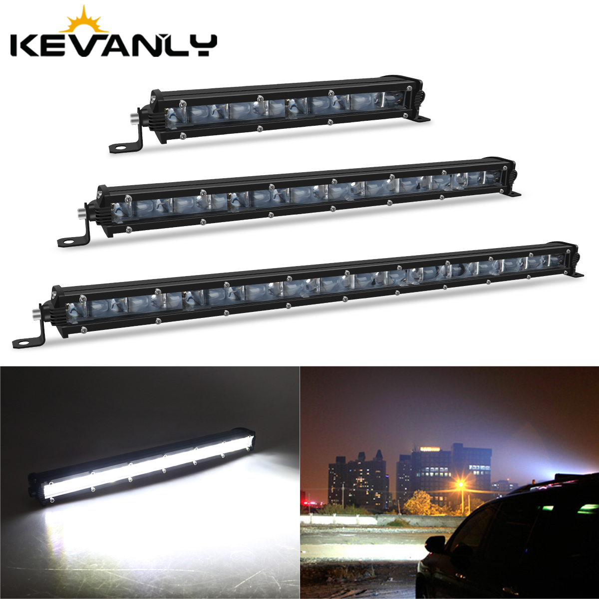 6D ウルトラストリップ LED ライトバー 8 "14" 20" インチドライビングフォグランプワークライト 4x4 LED バーオートバイ車オフロード SUV ATV トラクター用
