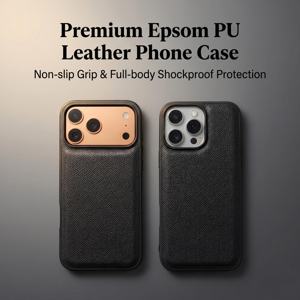 ヴィンテージクラシックエプソンパームグレイン PU 電話ケース正確なカットアウト落下防止保護カバー iPhone 14 15 16 17 18 プロマックス