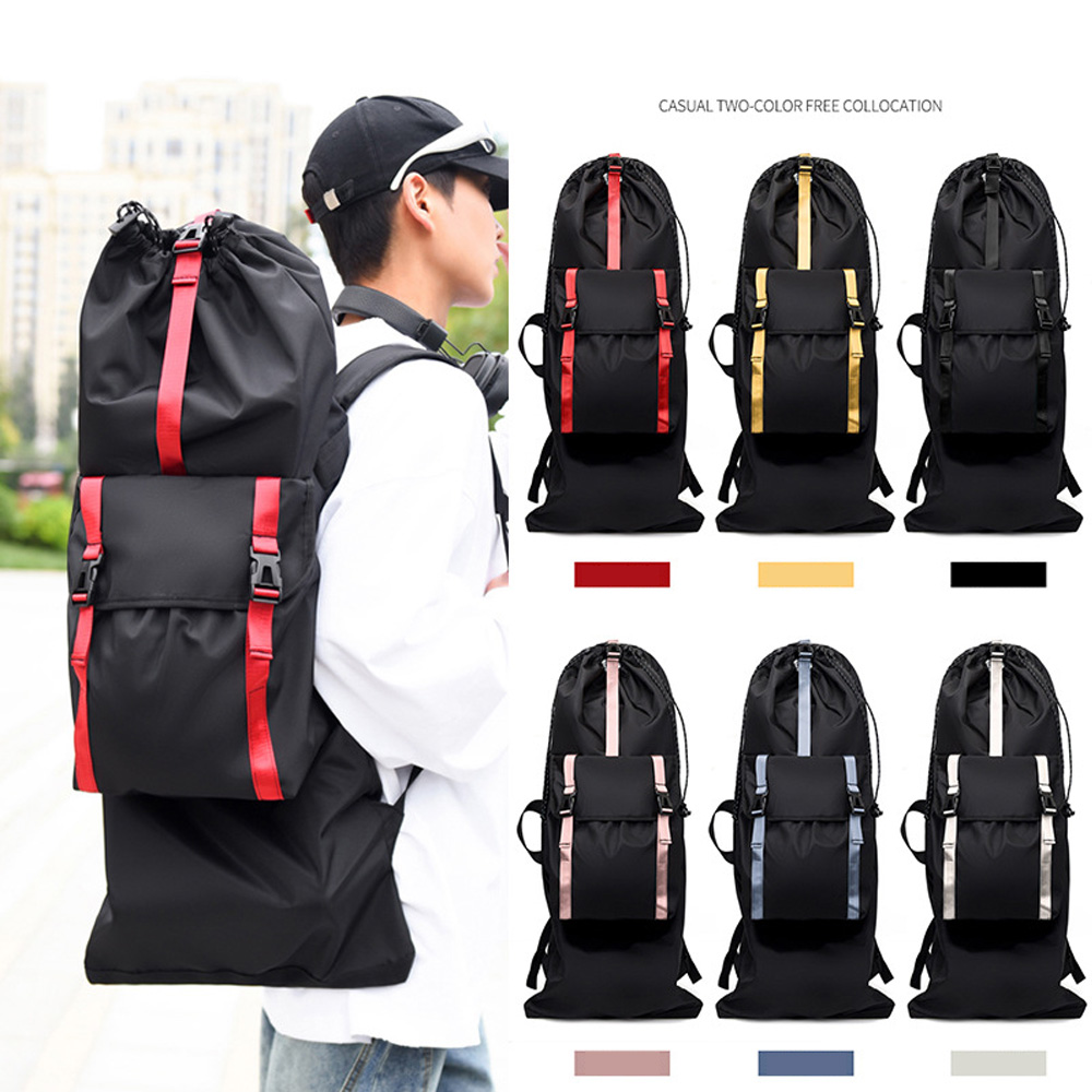 90CM/120CM ロングボード バックパック - ヘルメット収納付き大容量スケートボード バッグ - New Surf