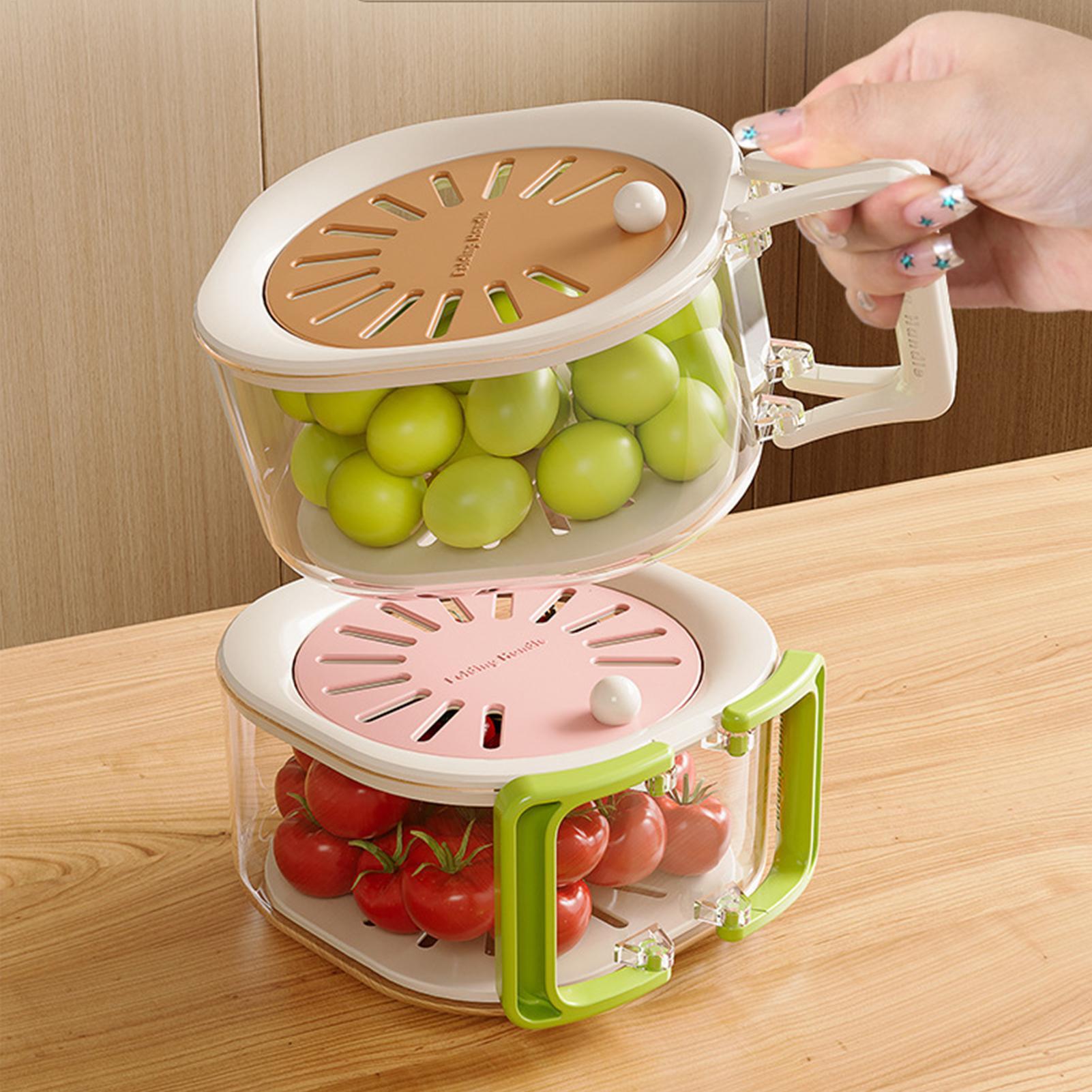 フルーツストレーナー 2-in-1 折りたたみハンドル多機能家庭用品野菜ストレーナーボウル家庭用サラダ食品ベリー調理