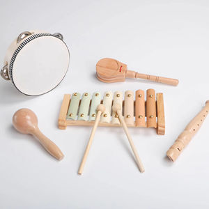 子供向けSTEAM音楽おもちゃセット：金属製楽器、ドラムと打楽器、8つの音符