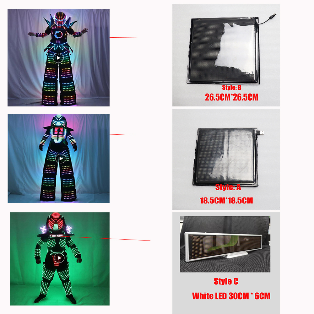 TEMLASER LED スクリーン/スティルト ウォーカー コスチューム LED ライト発光ジャケット ステージ ダンス パフォーマンス/ディスプレイ スクリーン
