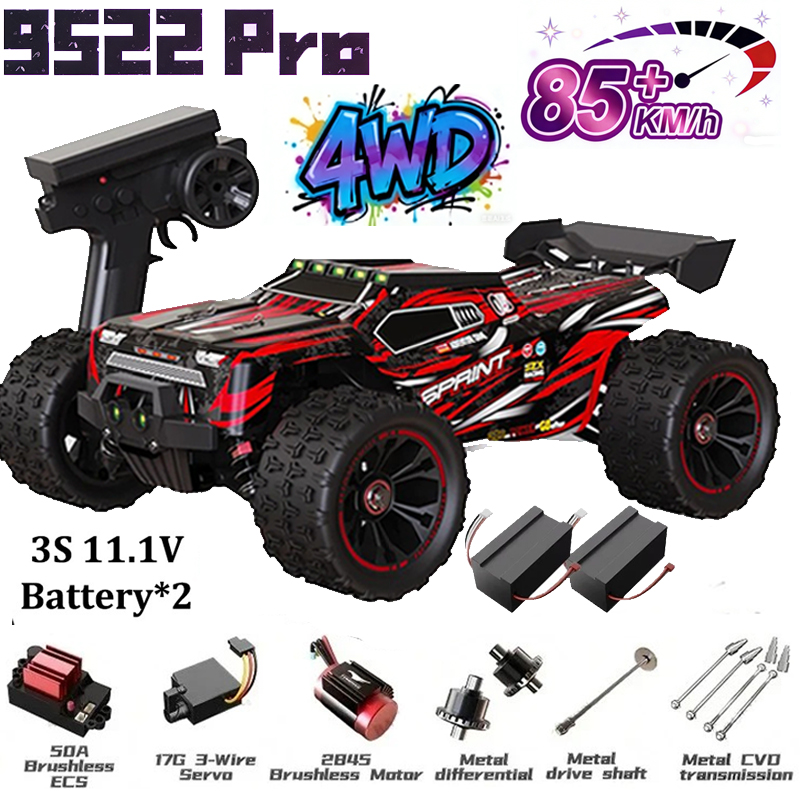 WLtoys 9522 Pro 1:16 4WD ブラシレスプロフェッショナルレーシングカー 85km/h リモートコントロールオフロードドリフト RC カー 道路およびオフロード用