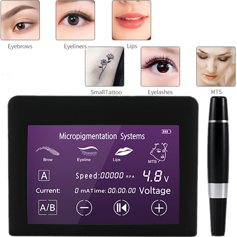 プロのアートメイクマシンロータリータトゥーマシン Microblading 眉毛アイライナーリップアート PMU ペンキット用品