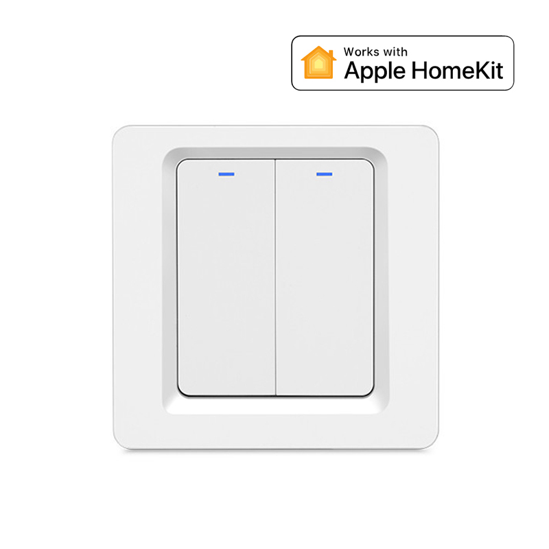 WiFi スマート不要ニュートラルラインボタンライトオン/オフ壁スイッチ EU 英国 86 × 86 ミリメートル Apple HomeKit で動作