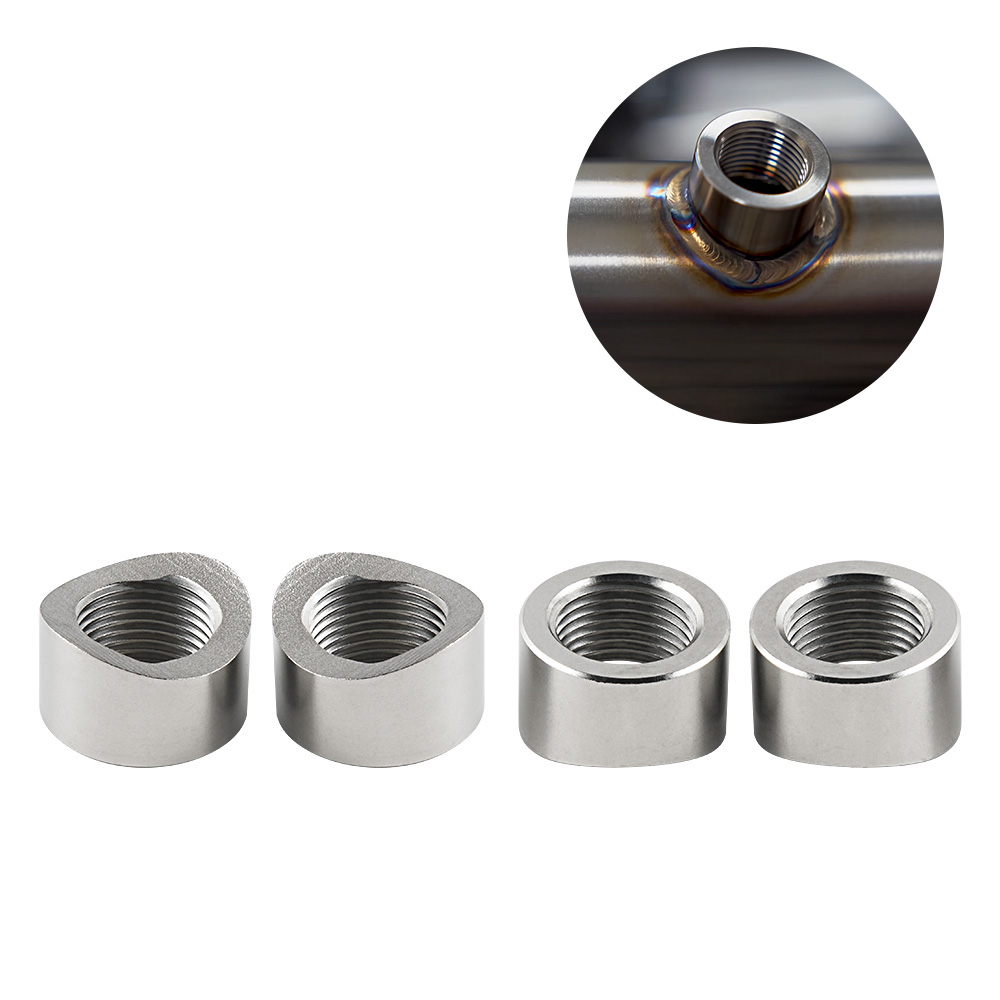 4 個ユニバーサル M18X1.5 O2 酸素センサーノッチナット溶接栓ネジ 304 ステンレス鋼