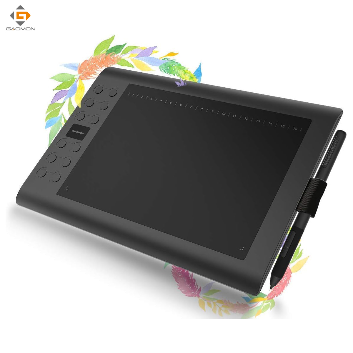 Gaomon グラフィックタブレット M106K Pro 10*6.25 インチ描画タブレット 8192 レベル電池不要のスタイラス 28 プレスキー、Android 電話をサポート