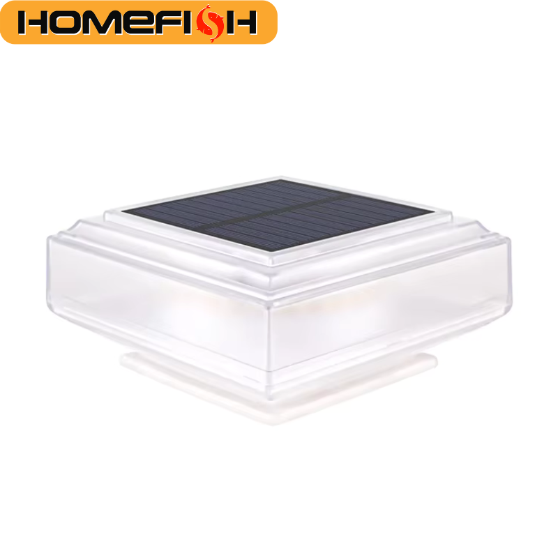 HOMEFISH 30LED ソーラーピラーライト防水ポストキャップライト屋外フェンスポストランプ庭の芝生木製ポストキャンプの装飾