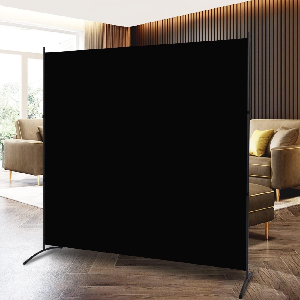 大型ルームディバイダー シングルパネルプライバシースクリーン 高さ71x72インチ 厚みのある生地 ポータブルパーティション ルームディバイダー 用