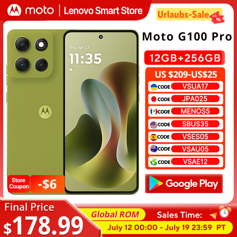 Motorola Moto G100 Pro スマートフォン Dimensity 7300 グローバル ROM 6.7 インチ 1.5K pOLED 120Hz ディスプレイ 50MP AI カメラ 6720mAh 携帯電話