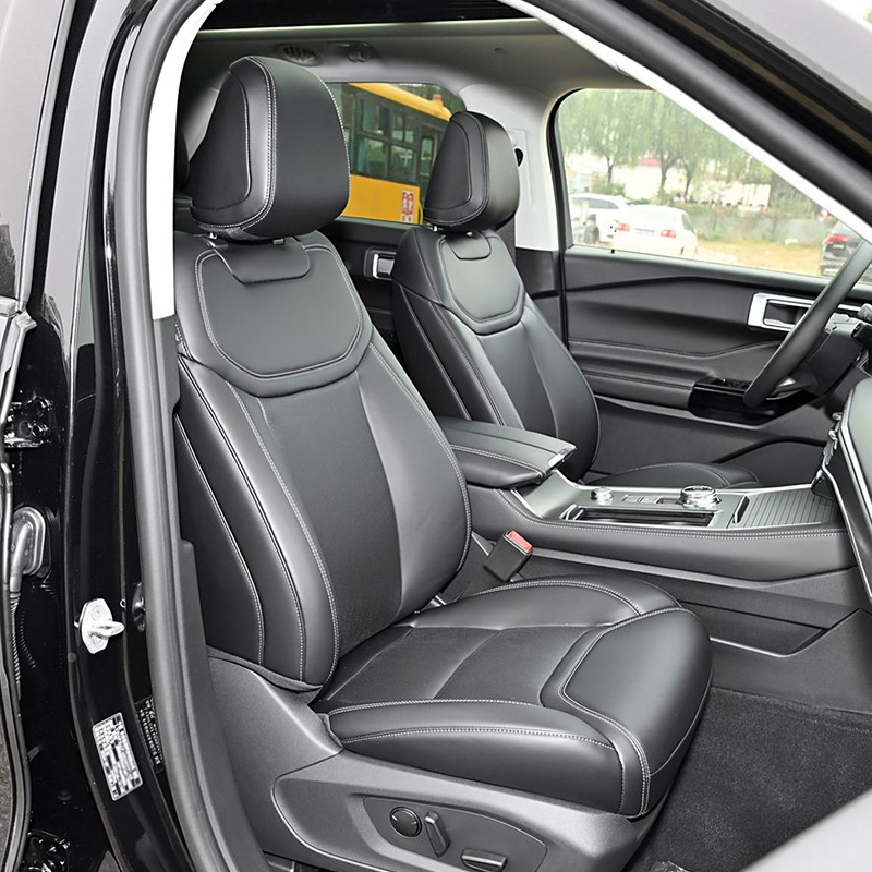 カスタムフィットカーアクセサリーシートカバー最高品質のレザー 2009-2025 フォードエクスプローラー 6 7 8 席 XLT ST プラチナ ST 限定