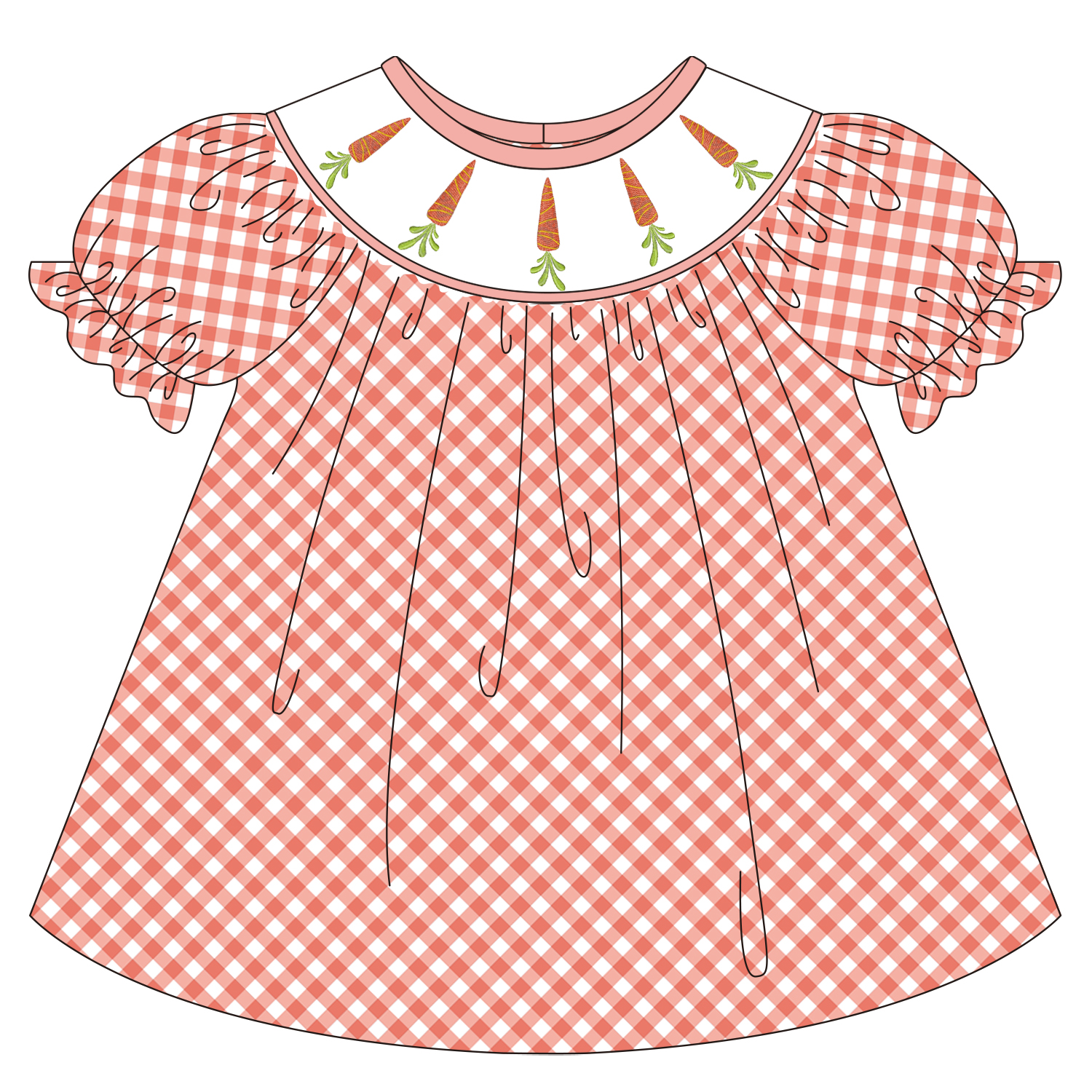 熱い販売パフスリーブブティックカスタム女の子のスカートかわいいコットンベビースカート