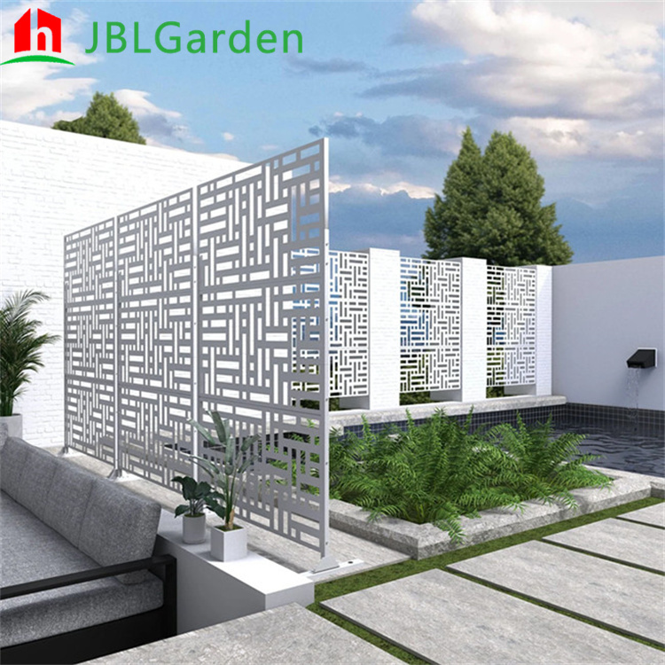 Waterproof Corten Steel Privacy Screen Panel Laser Cut Decorative Room Divider with Coating Metal Fence Divider