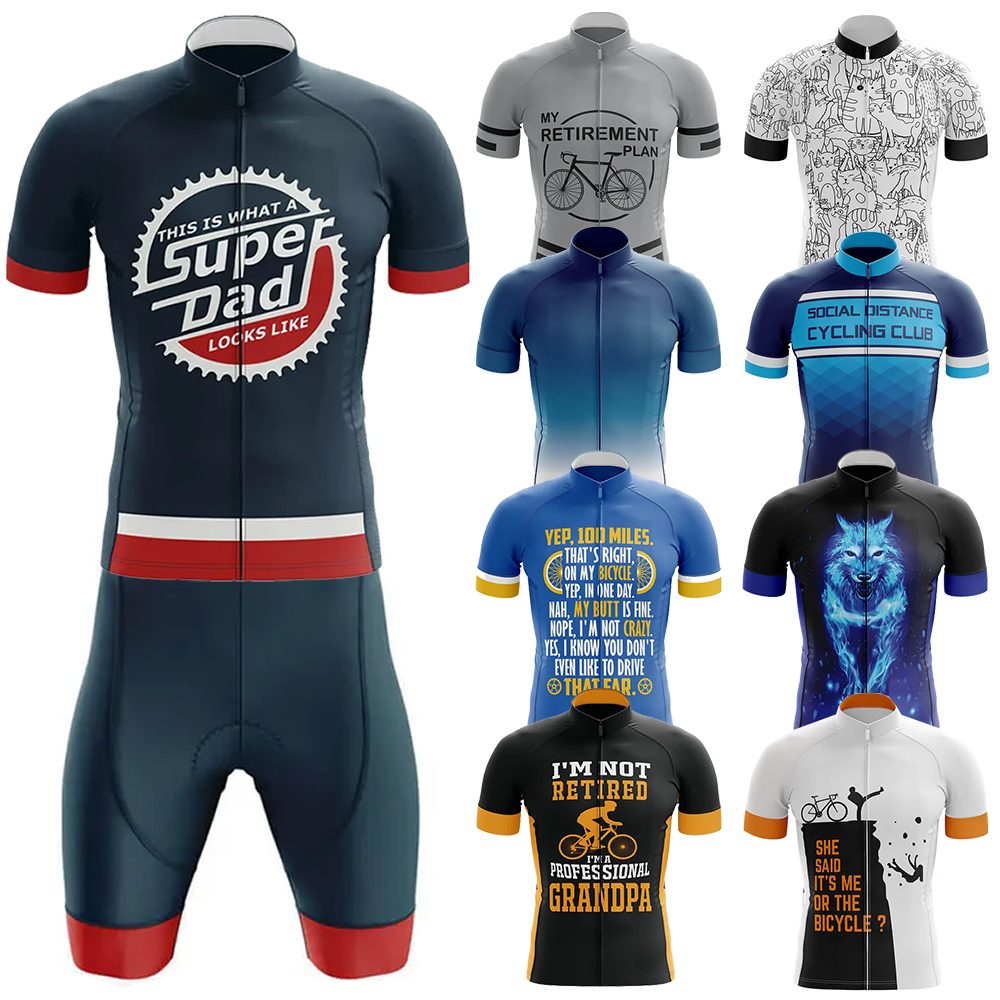 そうだ！ 100 マイルサイクリング服 Mtb 男性衣類機器プロフェッショナルシャツショーツ男性ジャンパー夏バイクジャージよだれかけ男性