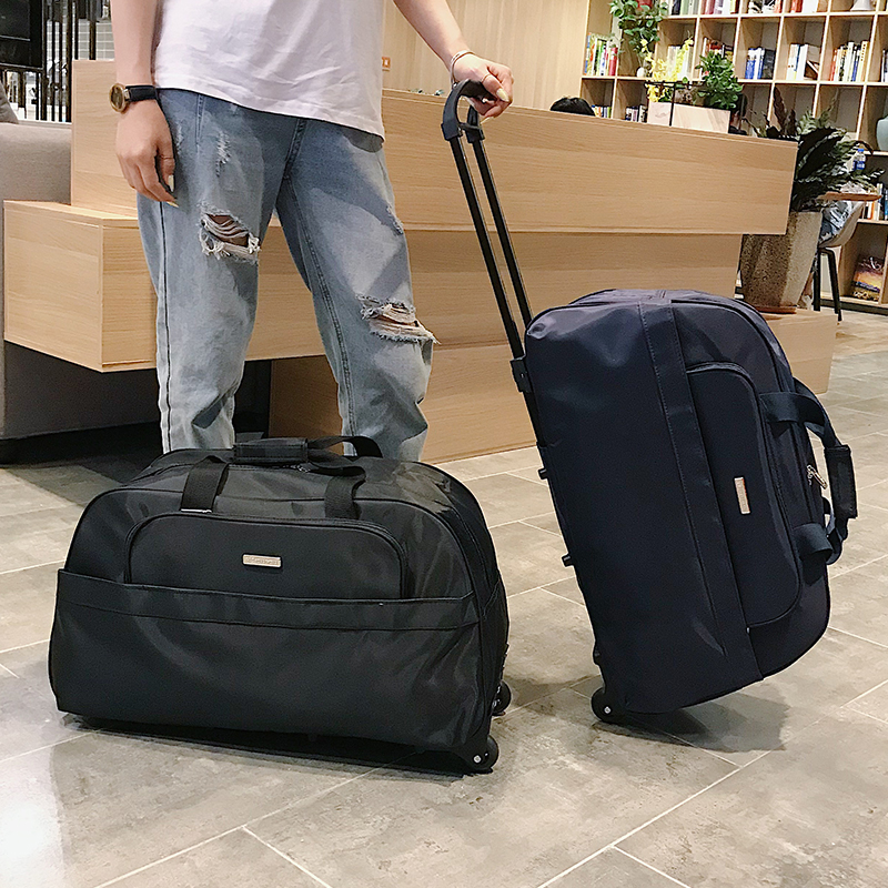 大容量 荷物バッグ トラベルバッグ 手持ちキャリーバッグ 軽量 短期旅行バッグ ユニセックス オックスフォード 布 ピュアカラー シンプル ...