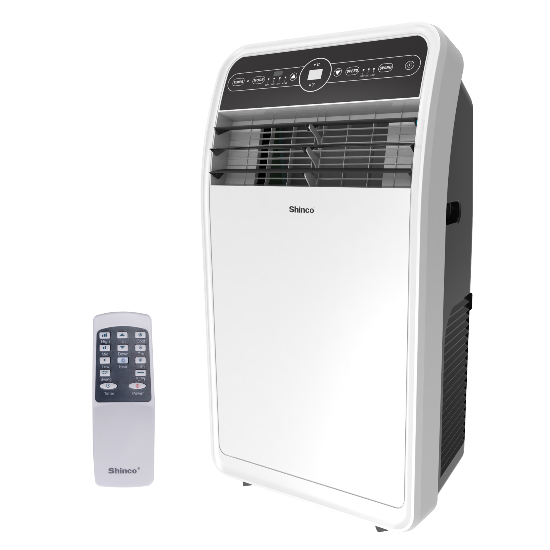 Shinco 10,000 BTU ポータブル エアコン (最大 400 平方メートルのヒーター付き) Ft、AC ヒーターコンボウィンドウユニット、ポータブル AC ユニット