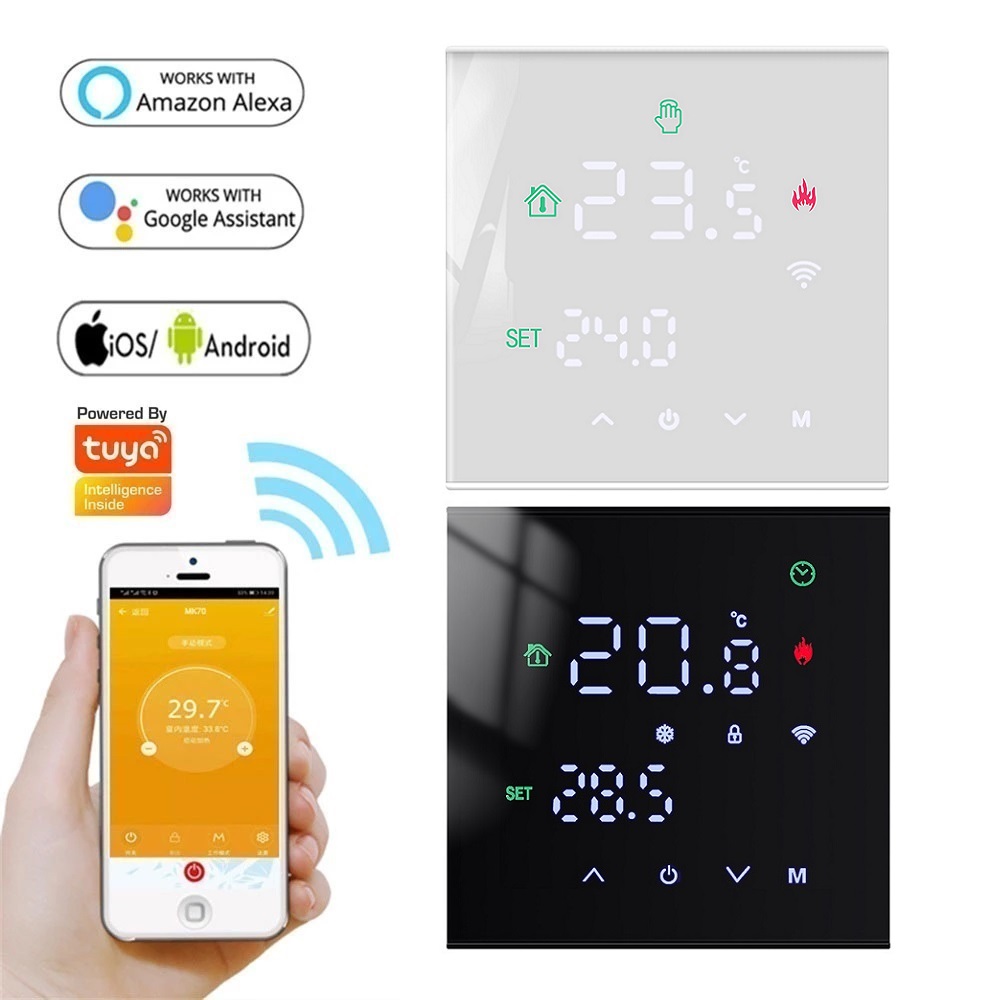 スマート温度リモコン M3H Tuya WiFi サーモスタット 3A 16A LCD ディスプレイタッチスクリーン水/電気床/ガスボイラー用