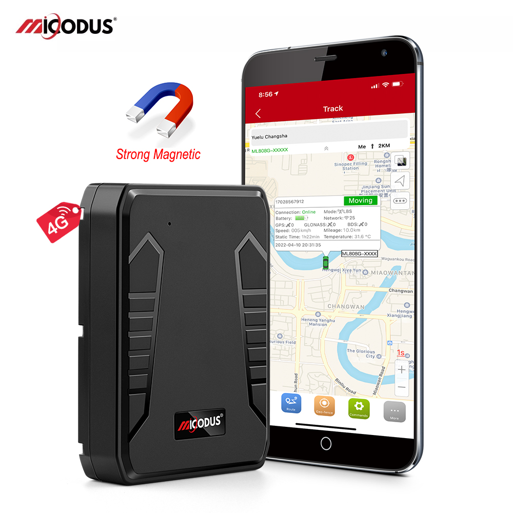 車 4 グラム GPS トラッカー MiCODUS マグネット資産 GPS 追跡デバイス ML808G 10000Mah 車両警報月額料金なしジオフェンス