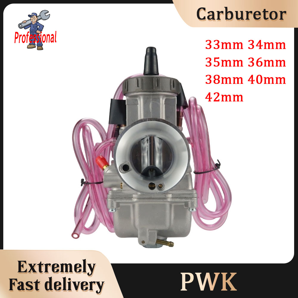 Motorcycle Carburetor With Power Jet 4T Engine for Keihin PWK 33 34 35 36 38 40 42mm Racing Parts Enduro Motocross Dirt Bike