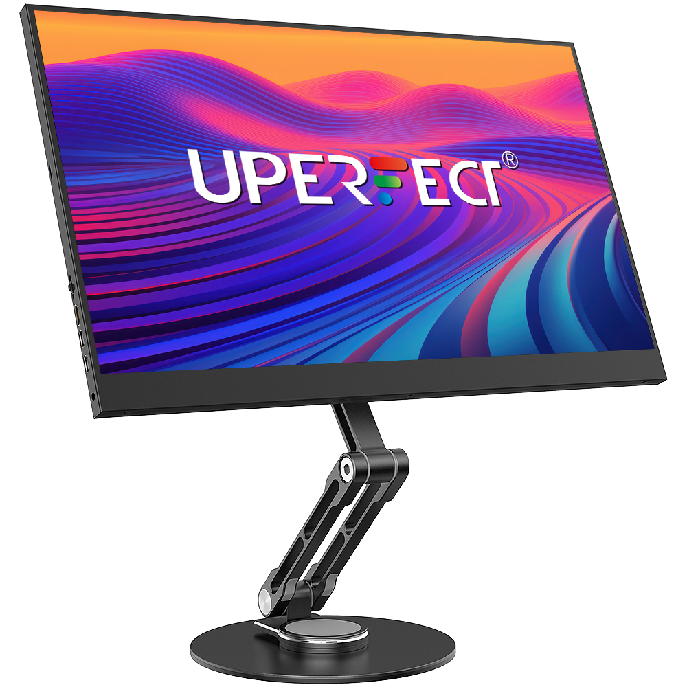 完璧な UStand モニタースタンド VESA マウント 12 インチ～22 インチ画面用 自立型モニターライザー 360°回転高さ調節可能