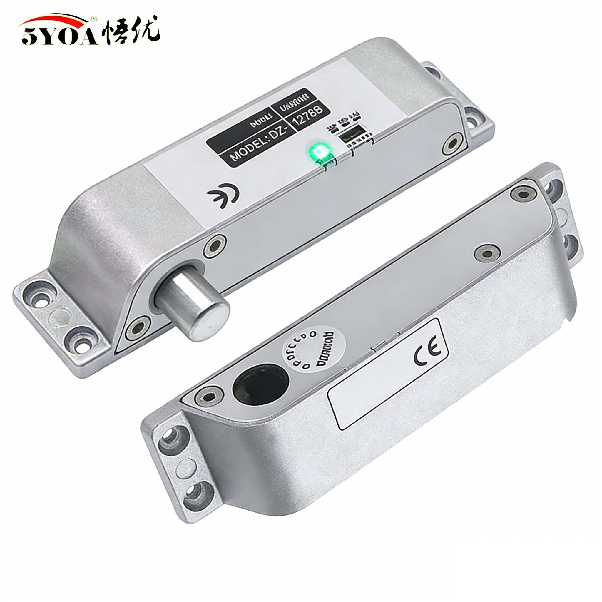 5YOA スマート電気ほぞ穴ロック ドロップボルト付き DC12V 電子ロック 調整可能な時間遅延フェイルセーフモード アクセス制御用