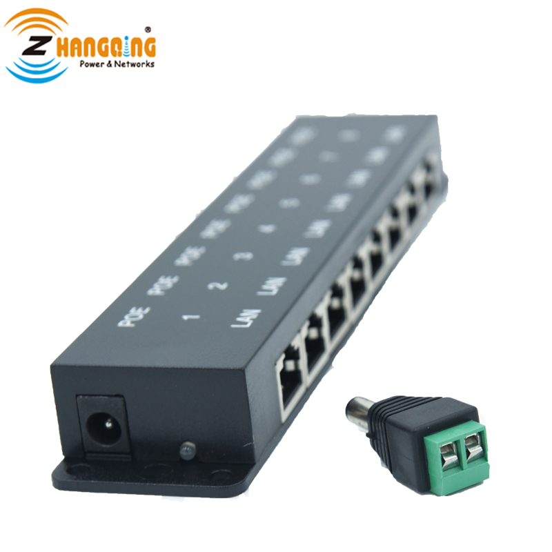 PoE インジェクター 8 ポート 48V 24V 任意のスイッチに Power over Ethernet を追加 MikroTik アクセサリ