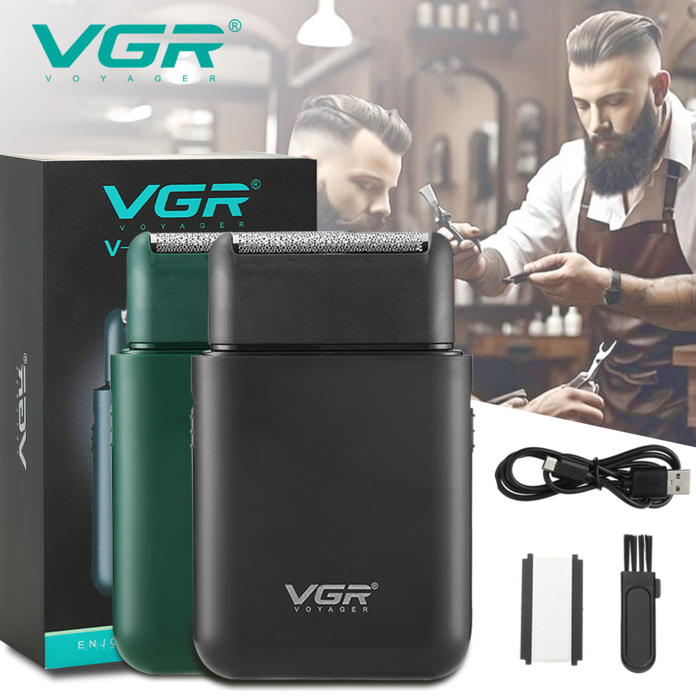 VGR V-390 ミニシングルブレードコードレスひげトリマーかみそり充電式ホイル電動フェイスボディシェーバー男性用便利なカミソリ