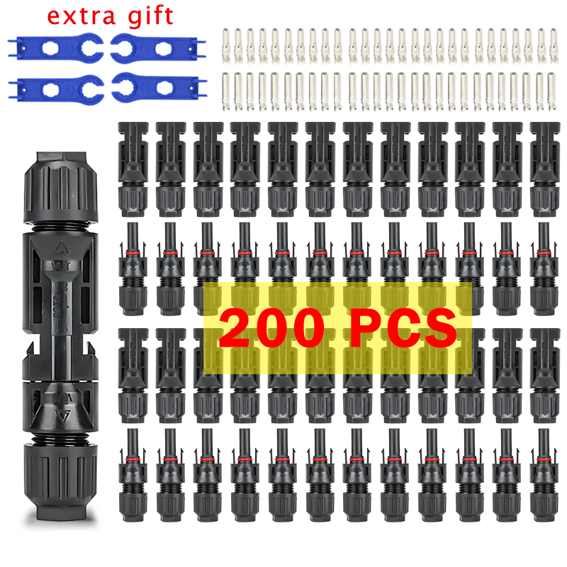 400/200/100/40/20/10 個太陽光発電ソーラーコネクタ 1000V30A 卸売パネルコネクタキット PV/MC ケーブル 2.5/4/6mm²