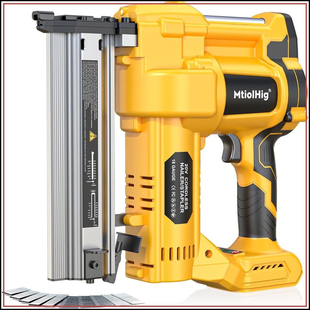 コードレス 2 インチ ブラッド ネイラー Dewalt 20V バッテリー用、2-in-1 ネイル/ステープルガン、18 ゲージ、1000 釘、7.2LB