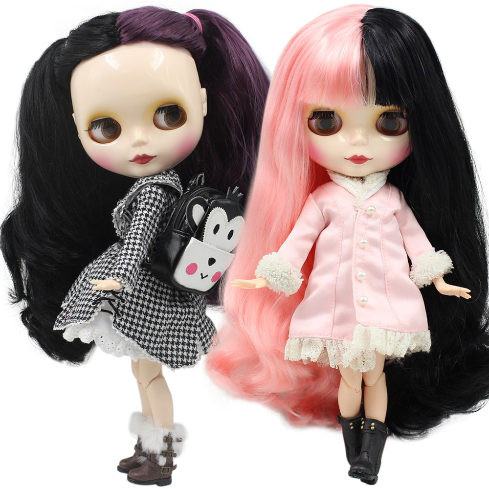 ICY DBS ブライス人形シリーズ 陰陽ヘアスタイルのようなシア白い肌 1/6 BJD ob24 アニメコスプレ