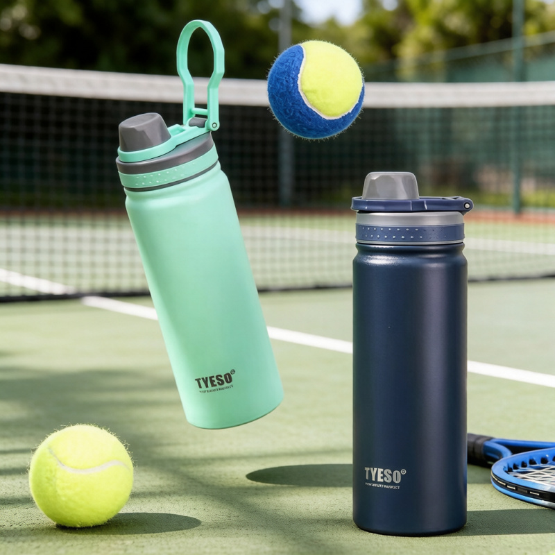 TYESO 530/750ml 真空ステンレス製魔法瓶ウォーターボトル、タンブラードリンクウェア保冷