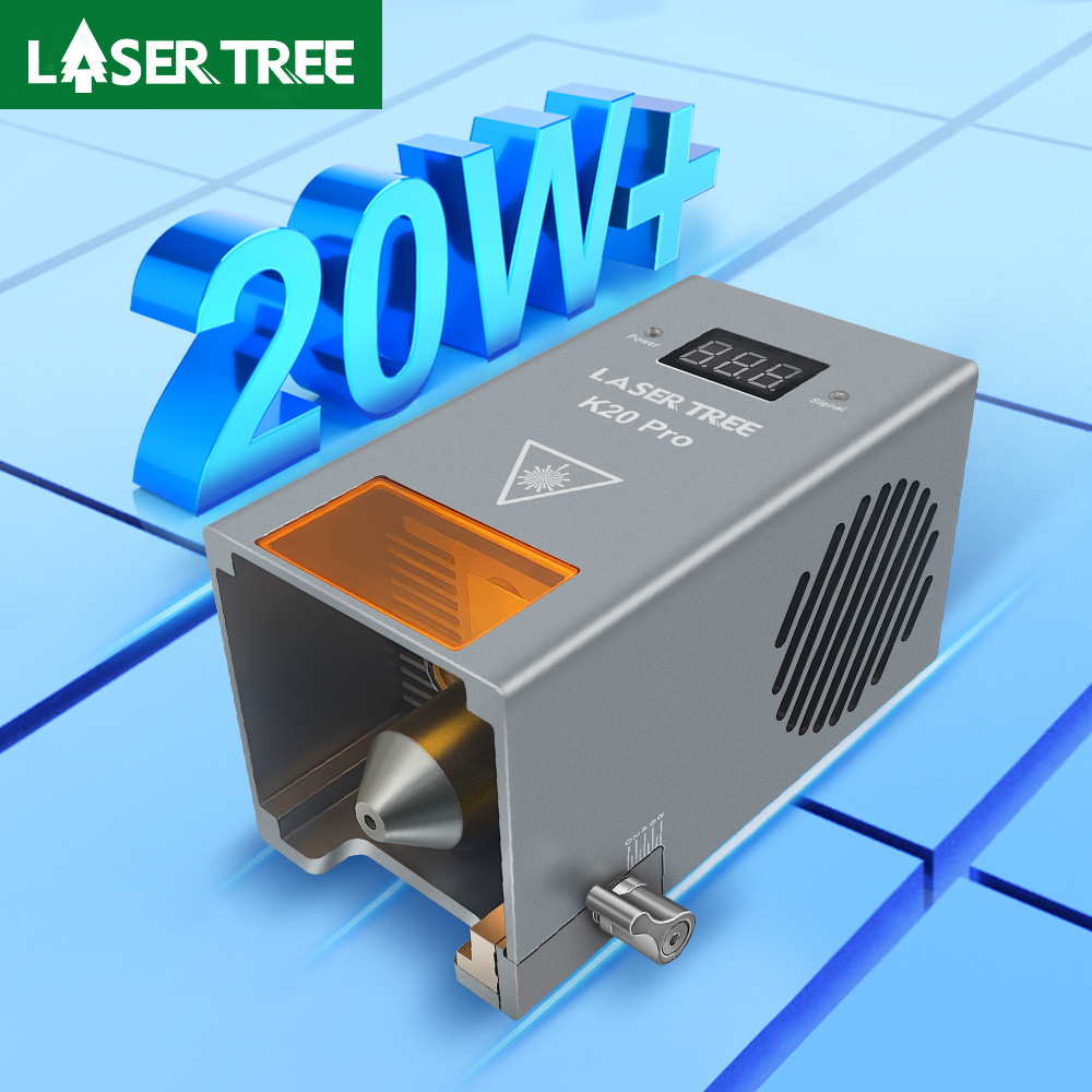 LASER TREE ハイパワー 20 ワット光出力レーザーヘッドエアアシスト TTL 青色光モジュールレーザー DIY 切断彫刻ツール