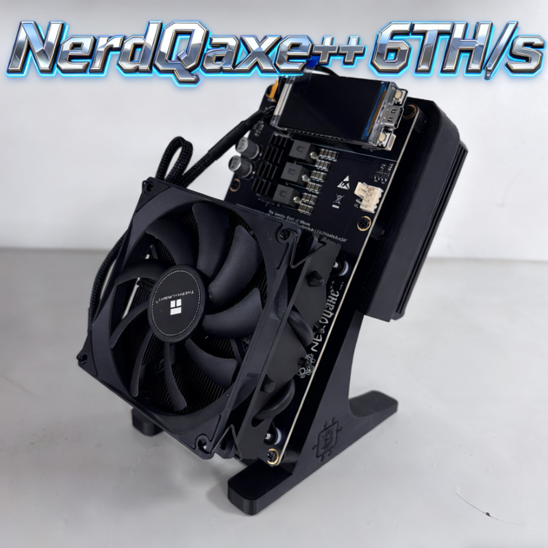 2025 新しいアップグレード NerdQaxe 6TH/s Rev 6.1 100W デュアル ファン Asic Bitcoins Miner Solo BTC 2.4G WiFi オープンソース マイニング マシン