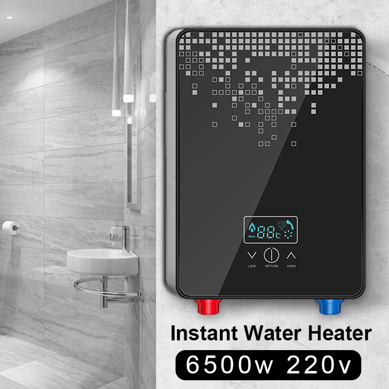 インスタント電気温水器シャワー浴室の蛇口キッチン水道給湯器 220V 6500 ワットデジタル表示温度オートマチック