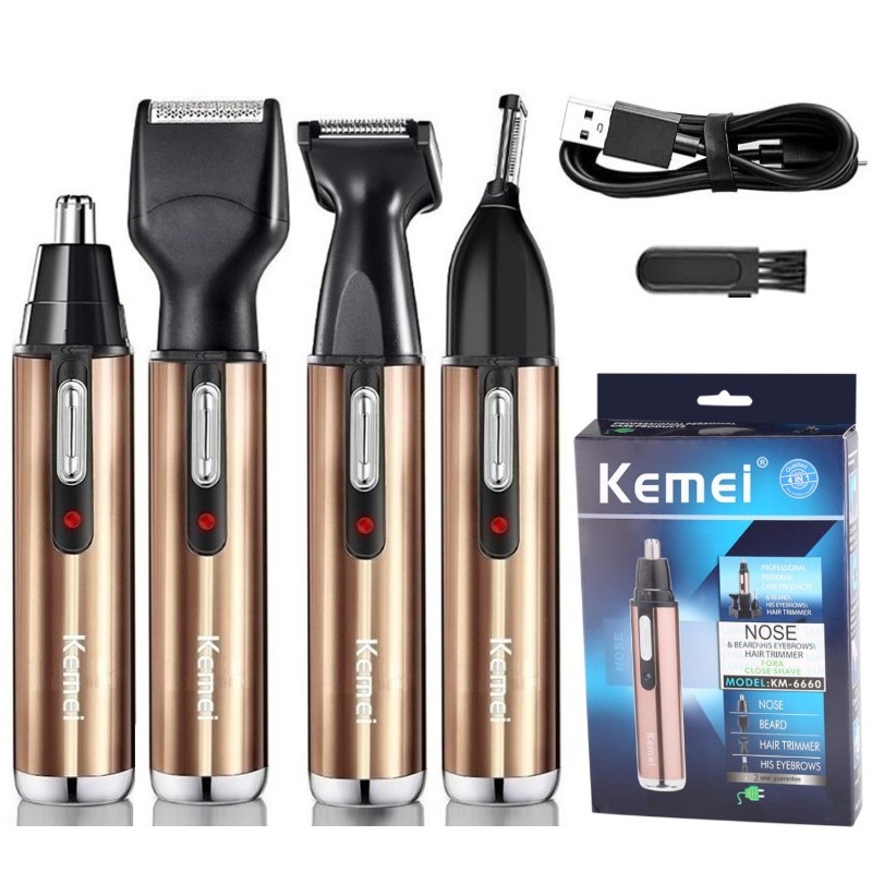 オリジナルオールインワン充電式鼻毛トリマーひげグルーミング男性用眉毛脱毛鼻耳シェーバーカットクリーナー