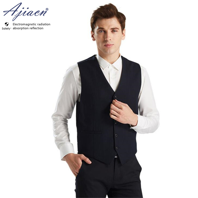 Genuine Electromagnetic radiation protective silver fiber lining vest Bank, securities company employees EMF shielding waistcoat